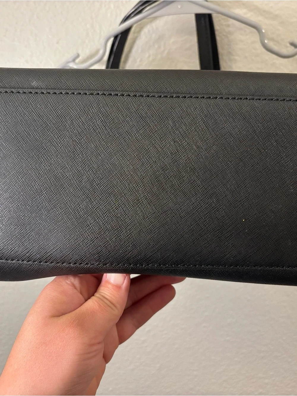 Michael Kors Black Tote with Gold Plate